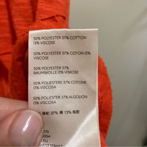 Free People We The Free Fiery Orange Swing Top size small - Picture 5 of 7